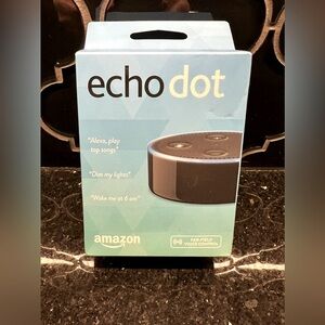 New Sealed Amazon Echo Dot (2nd Generation) Smart Speaker Black Alexa 2017